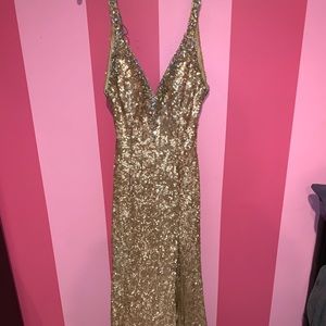 Gold Prom dress
